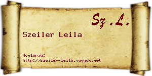 Szeiler Leila névjegykártya